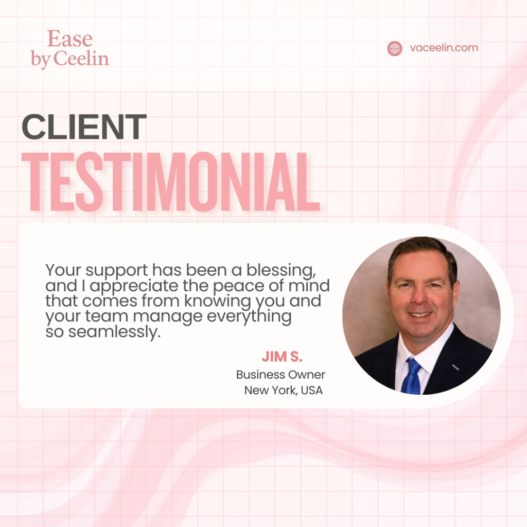 Ease by Ceelin - Systems & Operations - Client Testimonial from a business owner in New York USA